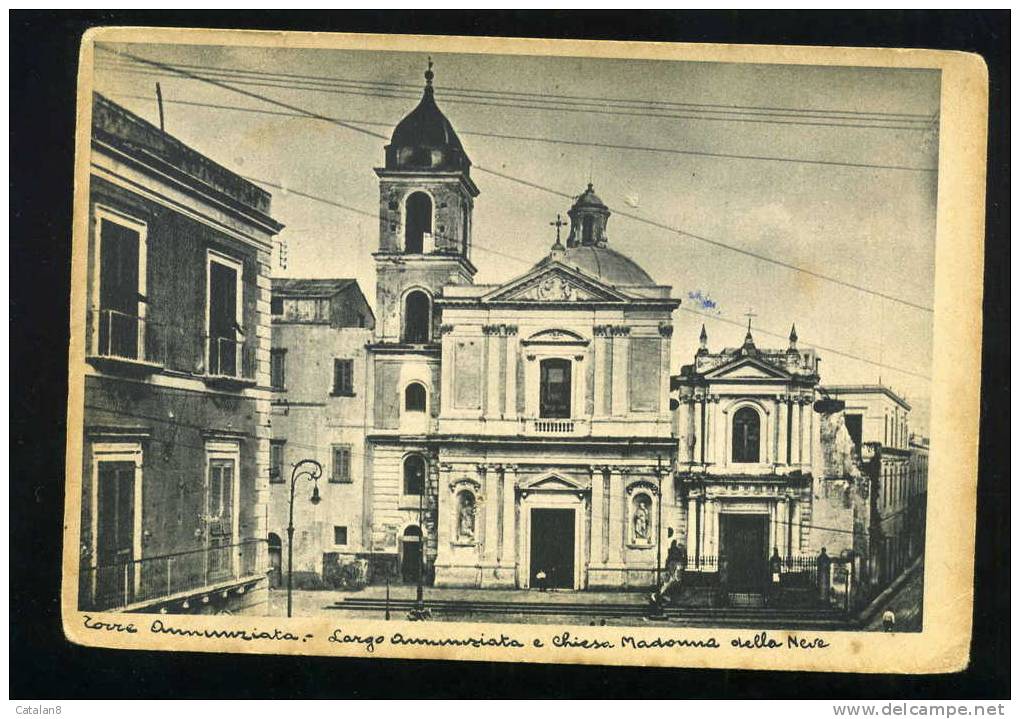 V0737 CARTOLINA ILLUSTRATA CAMPANIA NAPOLI TORRE ANNUNZIATA CHIESA MADONNA DELLA NEVE FG. NV. - Torre Annunziata