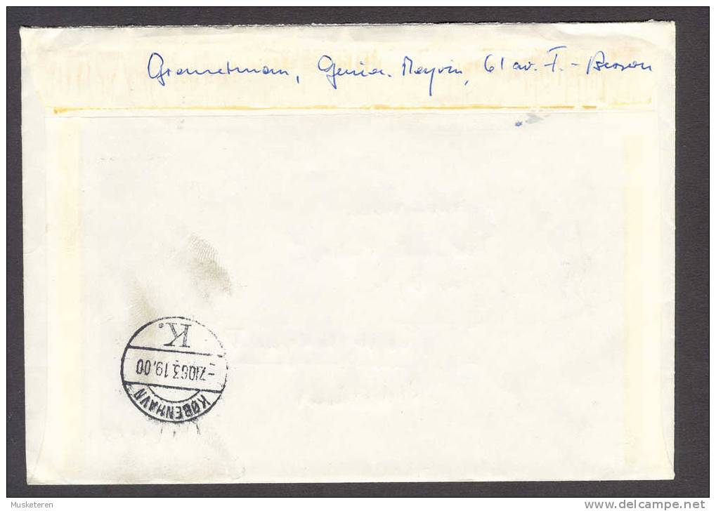 Switzerland Eilsendung Exprés Espresso 1967 Deluxe Cancel MEYRIN Cover To Danish Radio Copenhagen Denmark - Lettres & Documents