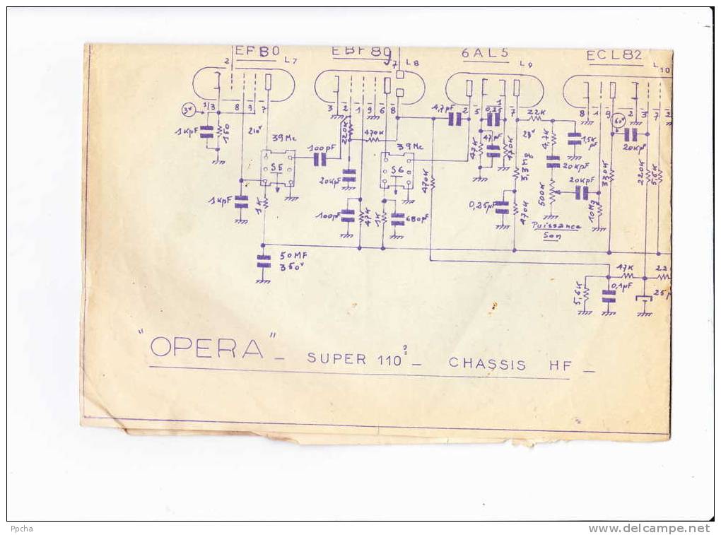 2 Plans Schemas Poste RADIO TSF Auvergne  Opéra Super 110 Funk / Broadcasting - Other & Unclassified