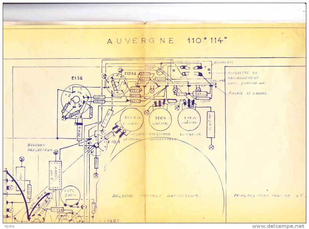 2 Plans Schemas Poste RADIO TSF Auvergne  Opéra Super 110 Funk / Broadcasting - Other & Unclassified