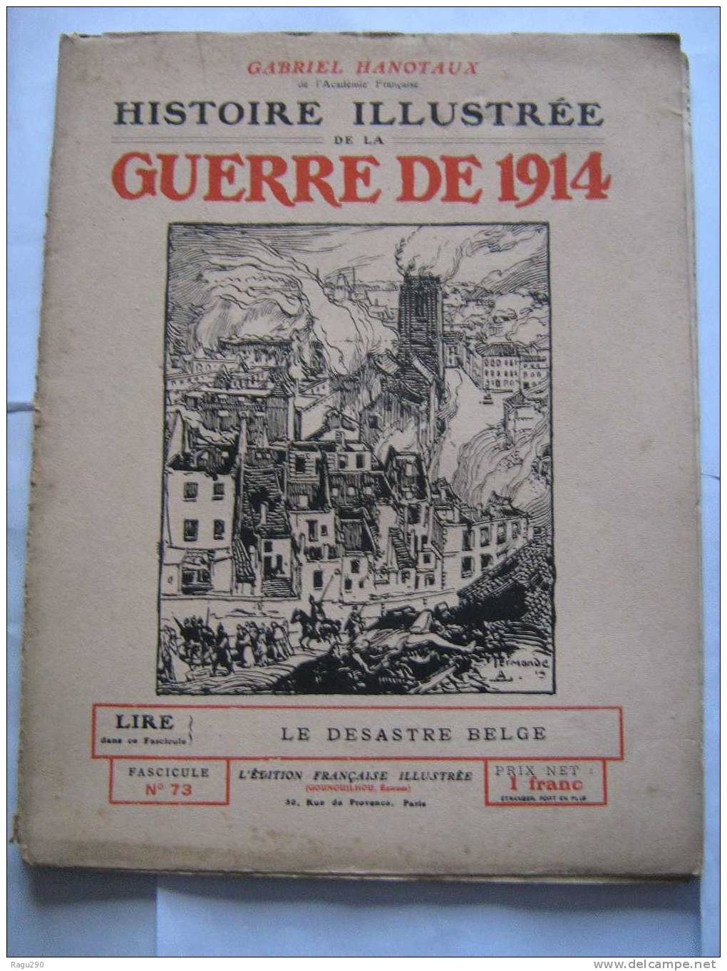 HISTOIRE ILLUSTREE DE LA GUERRE DE 1914    N°  73 - French