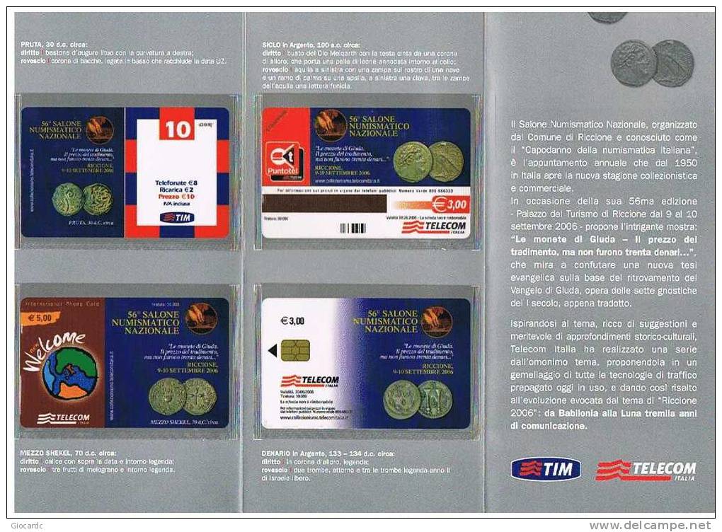 RIF.2 -TELECOM ITALIA - CAT. C. & C   F4242+C4019FU - 56^ SALONE NUMISMATICO 2006 -  FOLDER SENZA SCHEDE E RICARICHE- - Öff. Gedenkausgaben