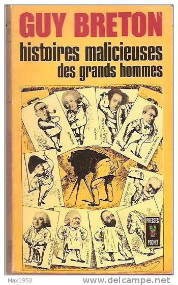 (simenon) Histoires Malicieuses Des Grands Hommes Par Guy Breton, Presses Pocket N° 920**, Paris, 1972 - Simenon