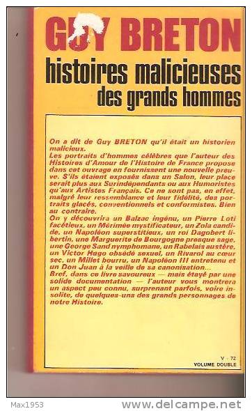 (simenon) Histoires Malicieuses Des Grands Hommes Par Guy Breton, Presses Pocket N° 920**, Paris, 1972 - Simenon