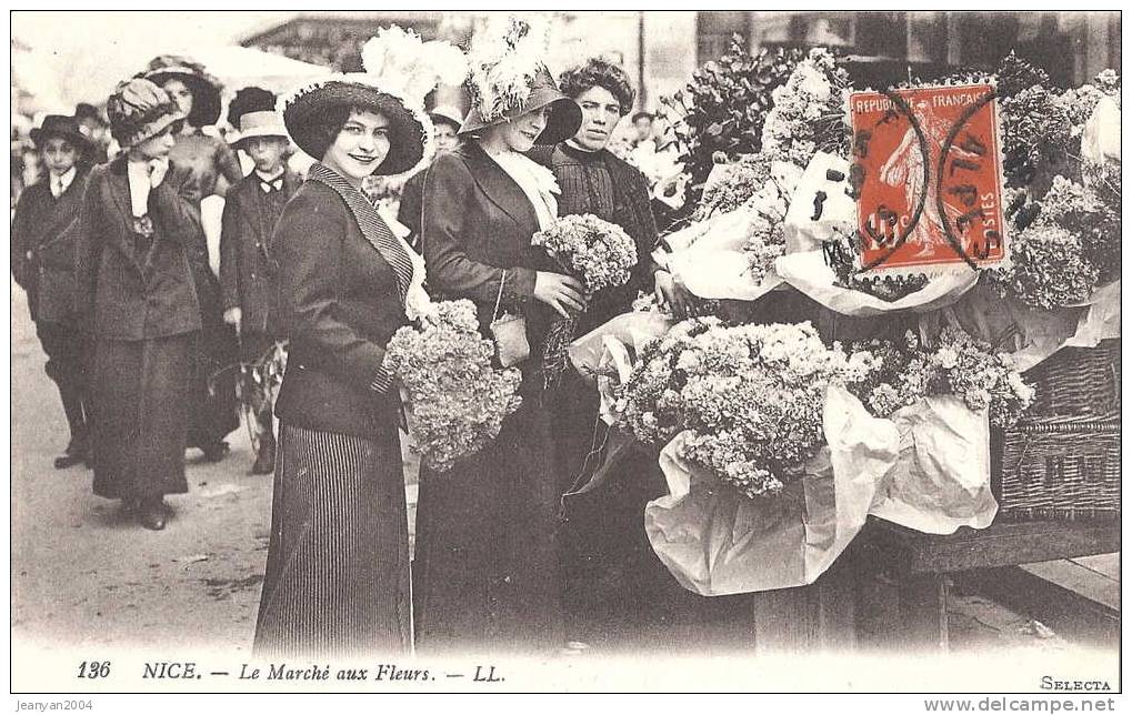 CPA Nice Le Marché Aux Fleurs - Marchés, Fêtes