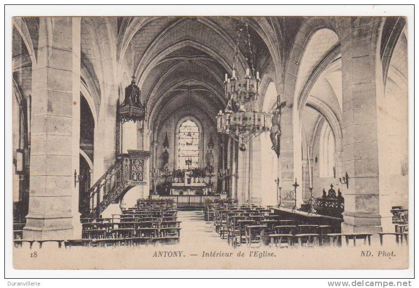 92 - ANTONY -- Intérieur De L'Eglise - Antony