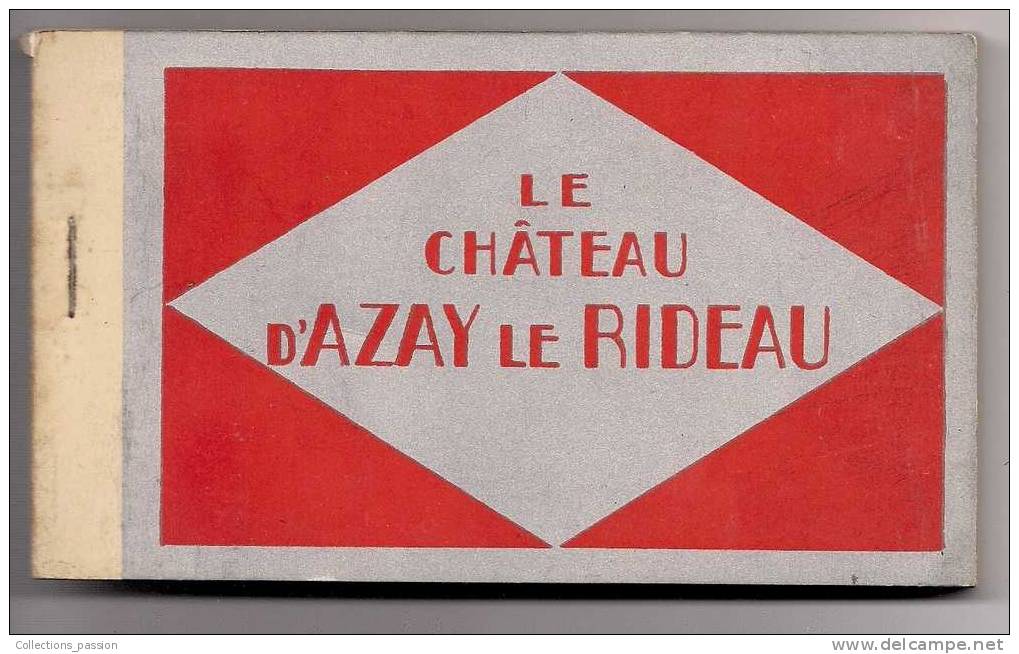 Carnet De  Cp , 37 , LE CHATEAU D´AZAY LE RIDEAU , MONUMENTS HISTORIQUES De France - Azay-le-Rideau