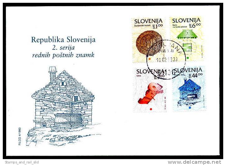 11714) Slowenien Michel 39-42 - FDC - Freimarken Kulturelles Erbe - Slovenia