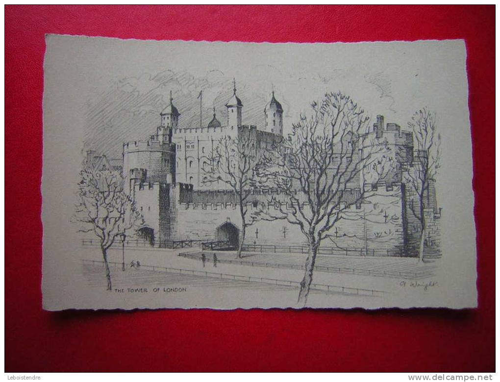 CPA- ANGLETERRE-THE TOWER OF LONDON-ILLUSTRATION DE A.WAIGHT OU A.WRIGHT??-CARTE EN BON ETAT-NON VOYAGEE - Tower Of London