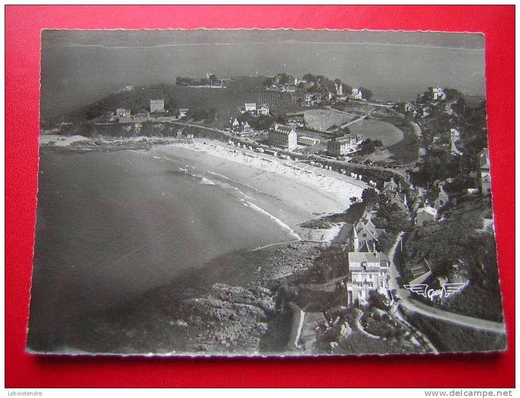 CPSM-22-COTES D´ARMOR-LA FRANCE VUE DU CIEL-PERROS GUIREC-LA PLAGE DE TRESTRIGNEL ET POINTE DU CHATEAU-HOTEL LE SPHINX - Perros-Guirec