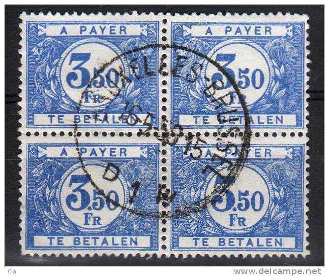 TX 48 Bloc De 4  Obl BXL - Stamps