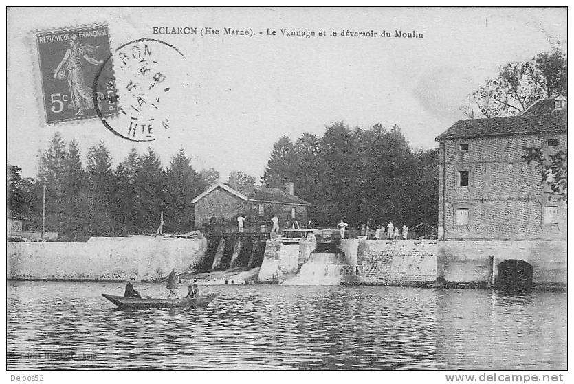 ECLARON . - Le Vannage Et Le Déversoir Du Moulin - Eclaron Braucourt Sainte Liviere