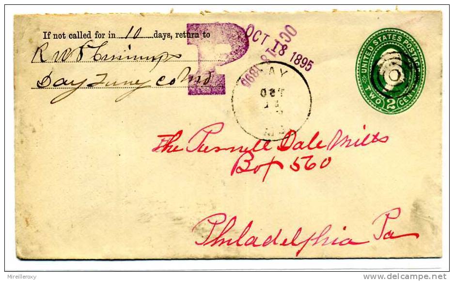 ETATS UNIS / USA /  ENTIER POSTAL / STATIONERY / DAY 1895 - ...-1900