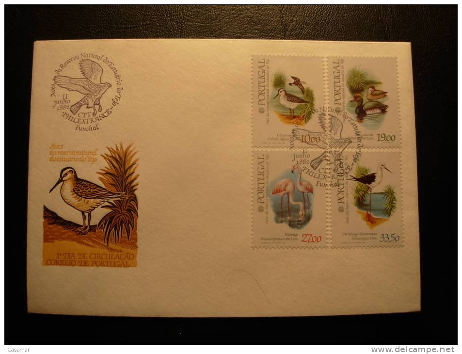 Portugal FDC Funchal Açores Cancel 1982  Stork Cigogne Storch Cigüeña Cover Enveloppe Sobre - Other & Unclassified