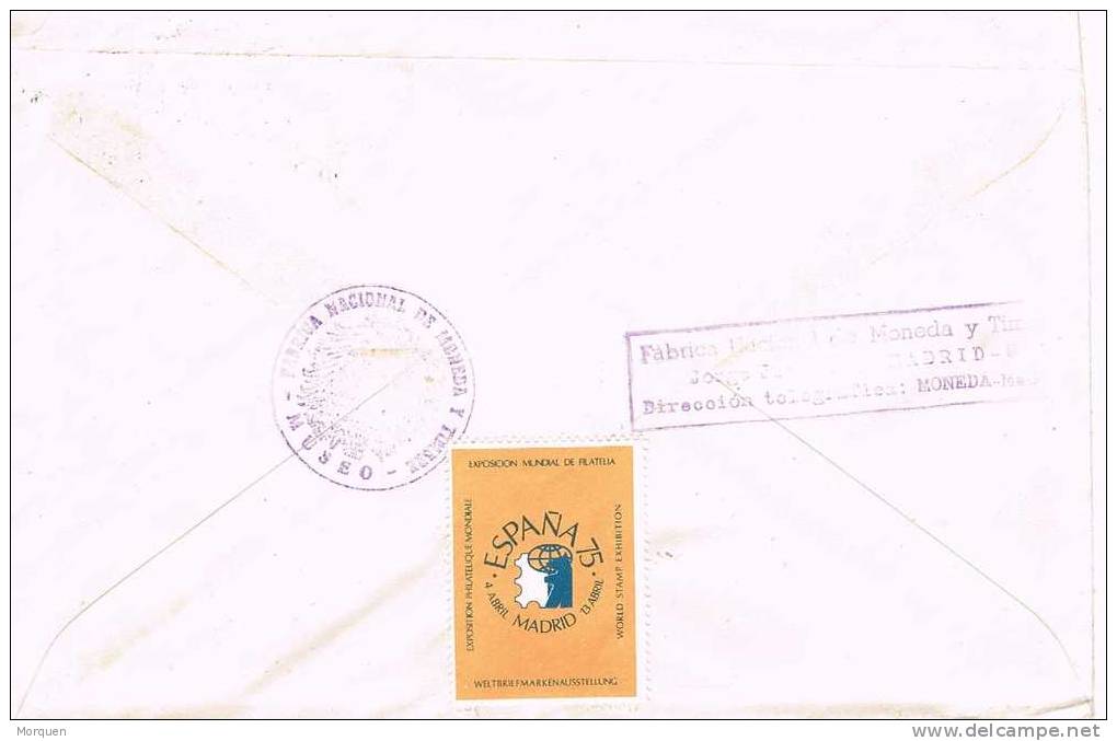 Carta Fabrica Nacional Moneda Y Timbre  MADRID 1974. RARA. Viñeta, Label - Cartas & Documentos