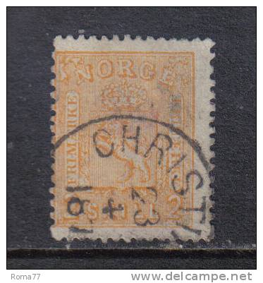SS2301 - NORVEGIA 1867 , Unificato N. 12 Difettoso - Oblitérés