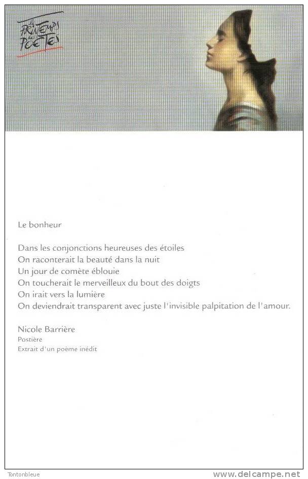 Le Printemps - Les Poètes - Emotion Du Courrier - La Poste - Carte 150x100 - Bourses & Salons De Collections