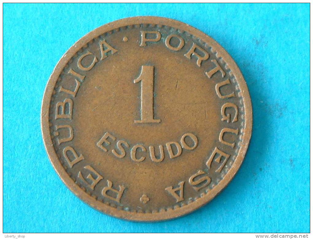 1965 - 1 ESCUDO / KM 82 ( For Grade, Please See Photo ) !! - Mozambique