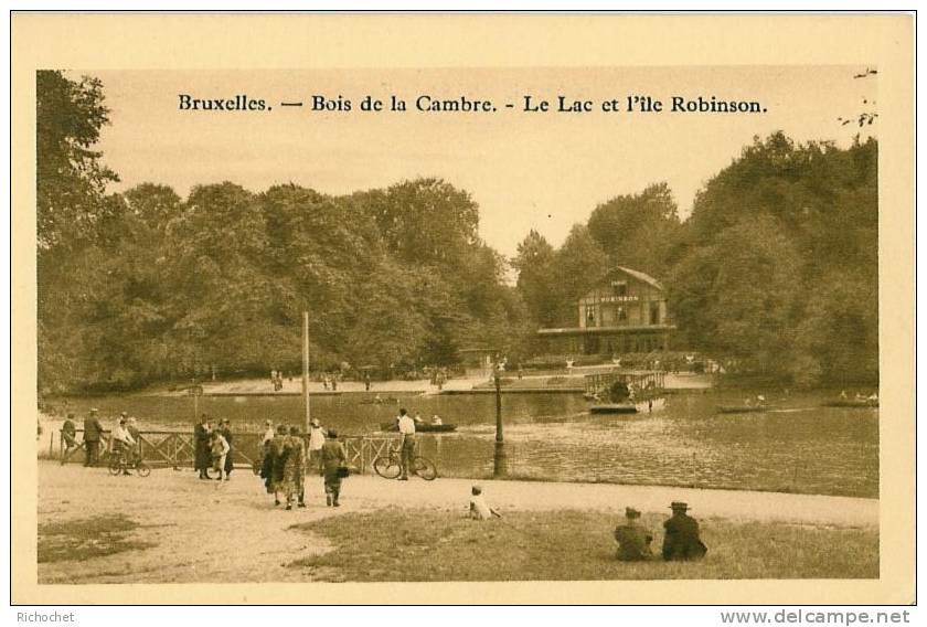 Bruxelles - Bois De La Cambre - Le Lac Et L'Ile Robinson - Bossen, Parken, Tuinen