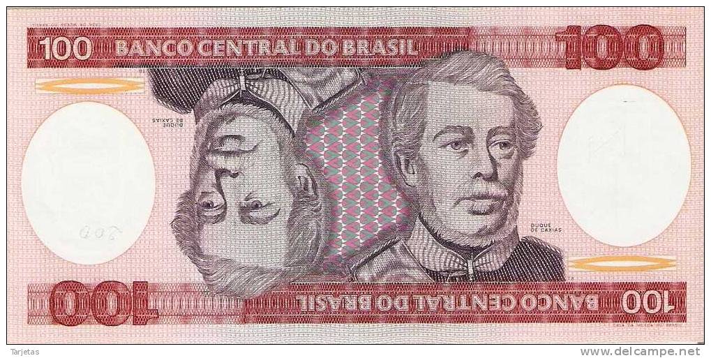 BILLETE DE BRASIL DE 100 CRUZEIROS  (BANKNOTE) SIN CIRCULAR - Brasile