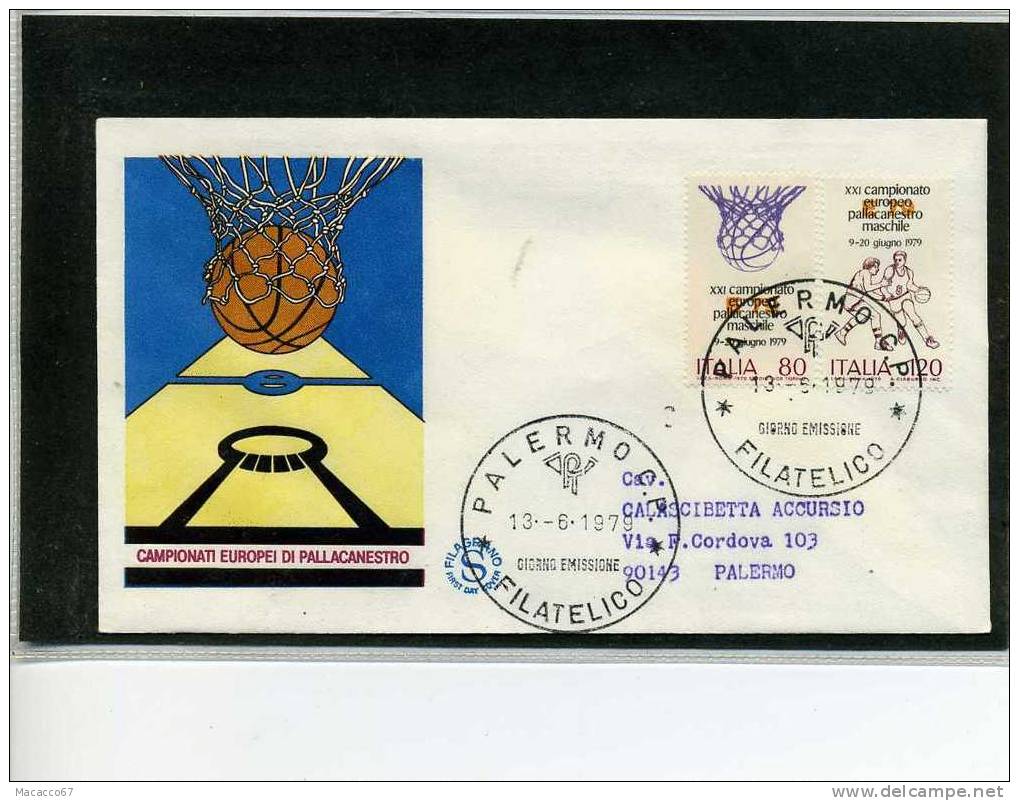 FDC 1979 EUROPEI DI BASKET - FDC