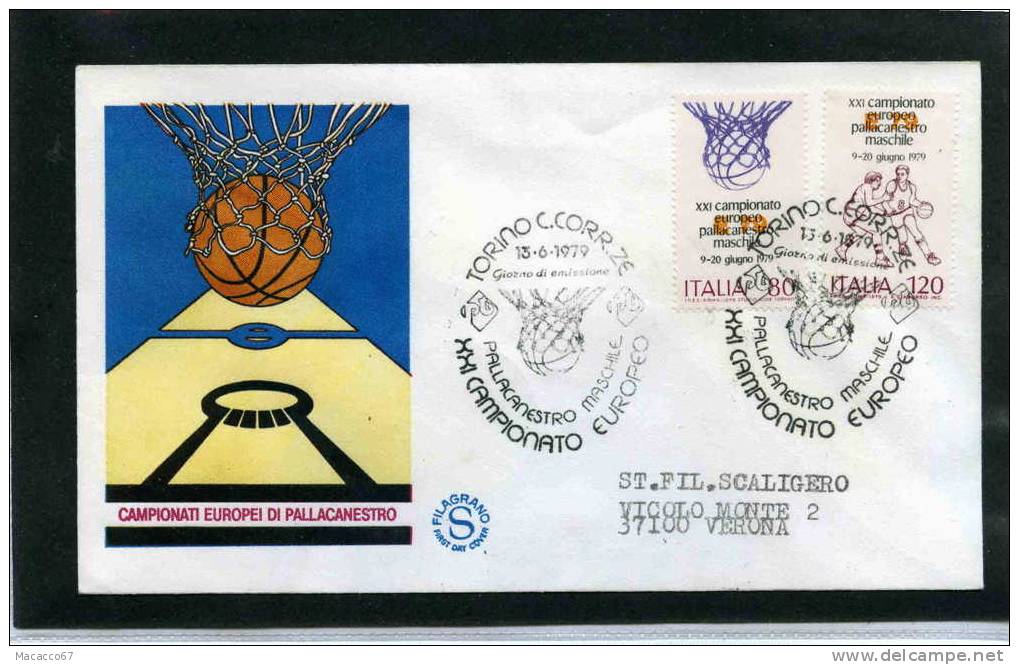 FDC 1979 EUROPEI DI BASKET - FDC