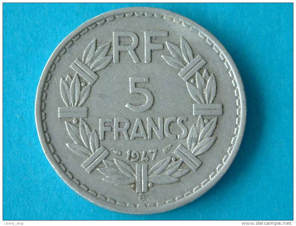 1947 - 5 FRANCS ( Open 9 ) / KM 888b.1 ! - Autres & Non Classés