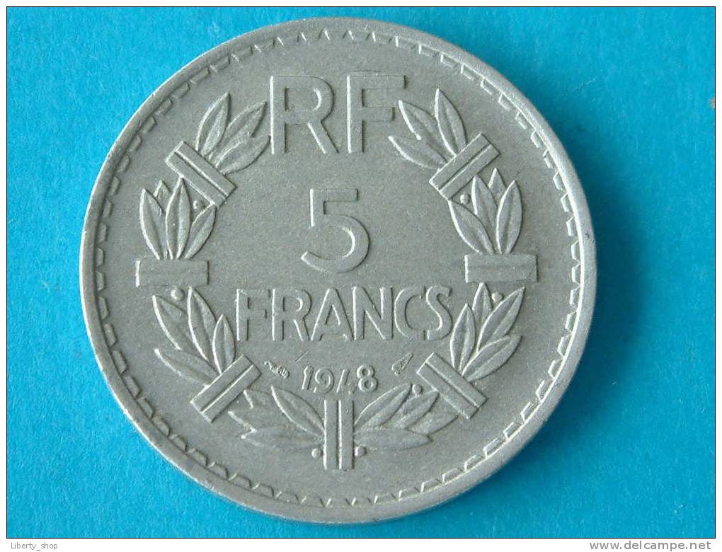 1948 - 5 FRANCS ( Open 9 ) / KM 888b.1 ! - Autres & Non Classés