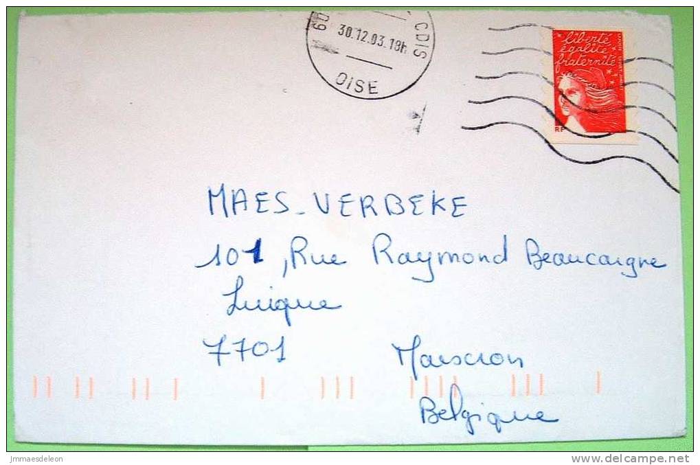 France 2003 Cover To Belgium - Compiegne Oise Liberty - Storia Postale