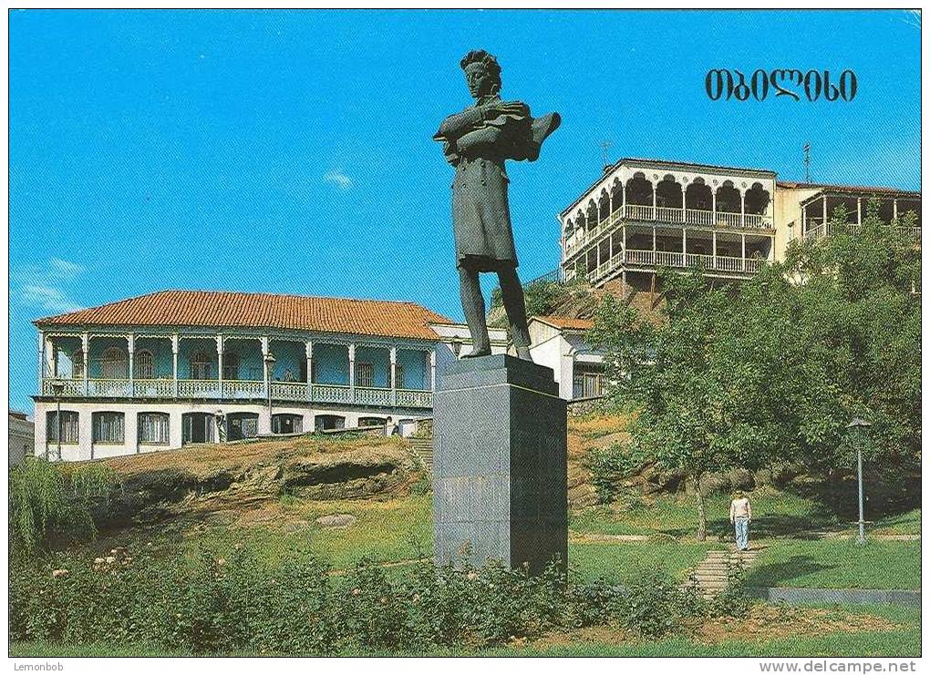 Georgia - Tbilisi - Monument To Poet Nikoloz Baratashvili Postcard [P973] - Georgië