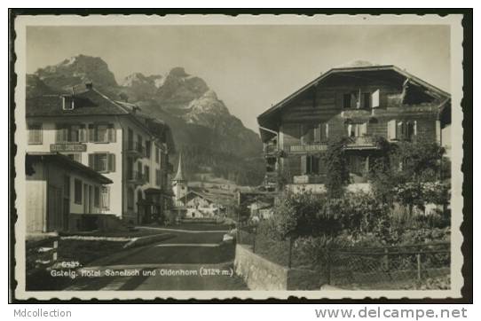 CH GSTEIG /    Hotel Und Sanetsch Oldenhorn     / Carte Glacée - Gsteig Bei Gstaad