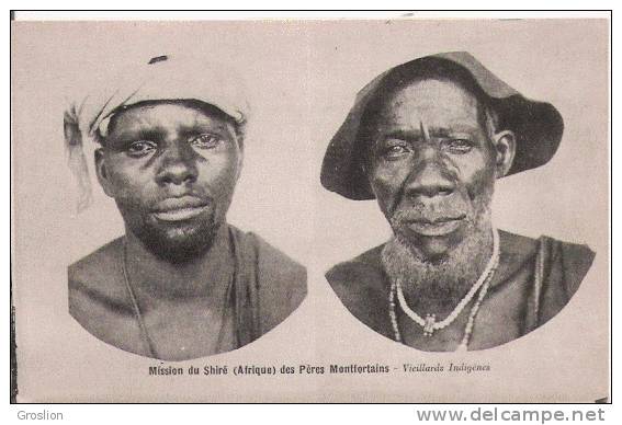 MISSION DU SHIRE (AFRIQUE) VIEILLARDS INDIGENES (HOMMES POSANT BEAU PLAN) - Malawi