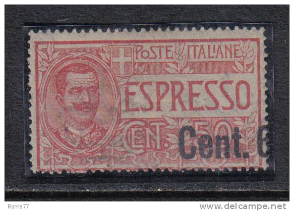 SS2322 - REGNO 1922 : Espresso N. 6h Con Soprastampa Spostata * . Varietà RAY - Posta Espresso