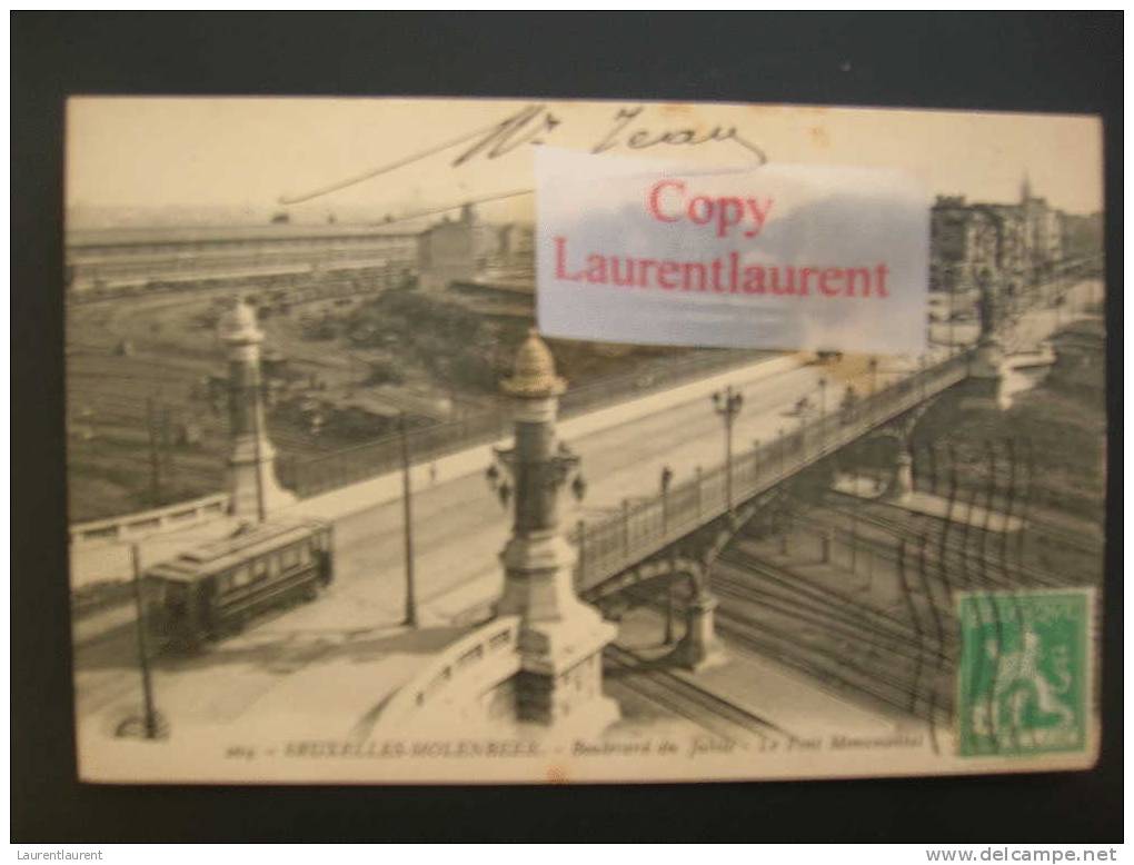MOLENBEEK - Boulevard Jubilé - Le Pont Monumental - N°204 - 1914 - Tram - Chemins De Fer, Gares