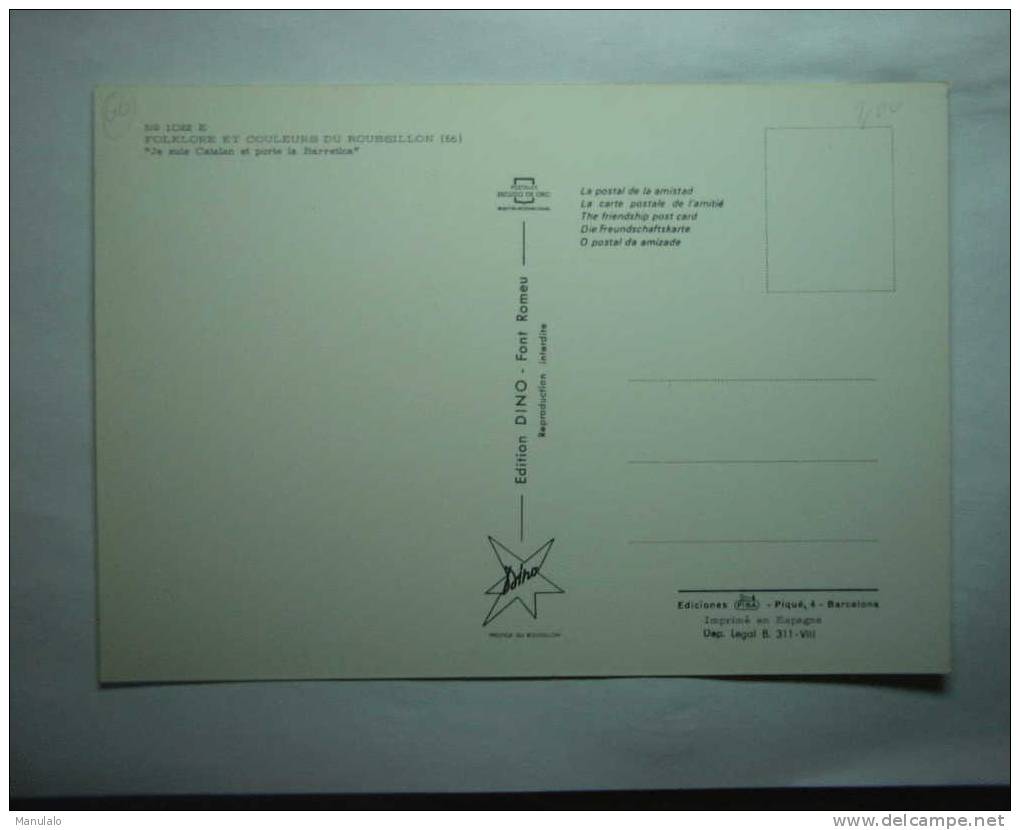 D 66 - Folklore Et Couleurs Du Roussillon - Je Suis Catalan Et Porte La Barretina - Roussillon