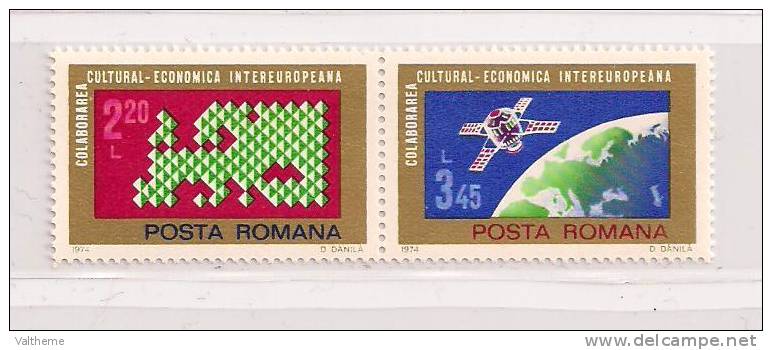 ROUMANIE     ( EUROU - 18 )    1974  N° YVERT Et TELLIER  N° 2836/2837  N** - Ungebraucht