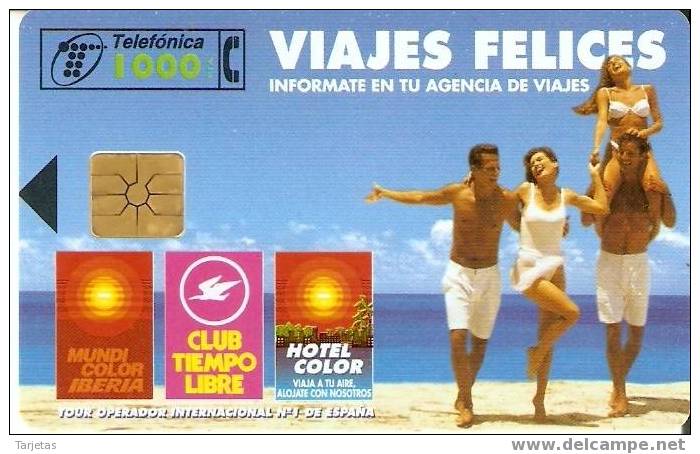 CP-079/a VIAJES FELICES DE FECHA 4/96 Y TIRADA 246000  CHIP F-6 - Commemorative Advertisment