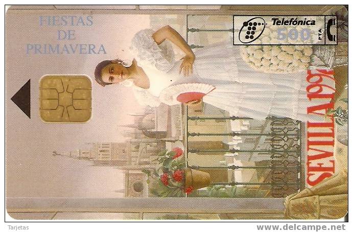 CP-088 SEVILLA FIESTAS DE PRIMAVERA ´97 TIRADA 60000 - Commemorative Pubblicitarie