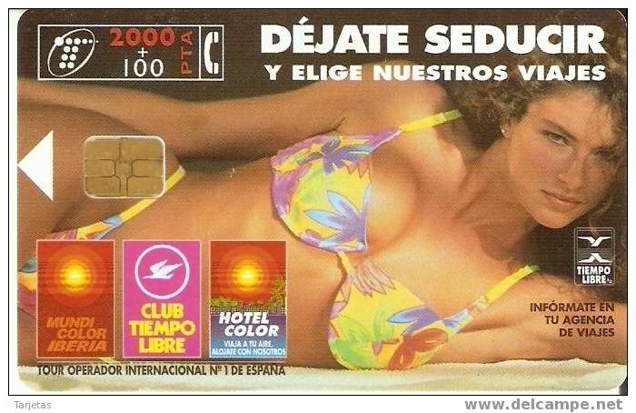 CP-091 TIEMPO LIBRE-CHICA- DE FECHA 4/97 Y TIRADA 286000 - Commemorative Advertisment