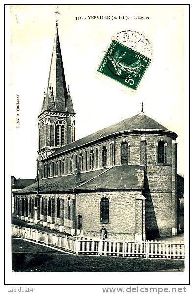 Q 105 / CPA YERVILLE (76) L\´ EGLISE - Yerville