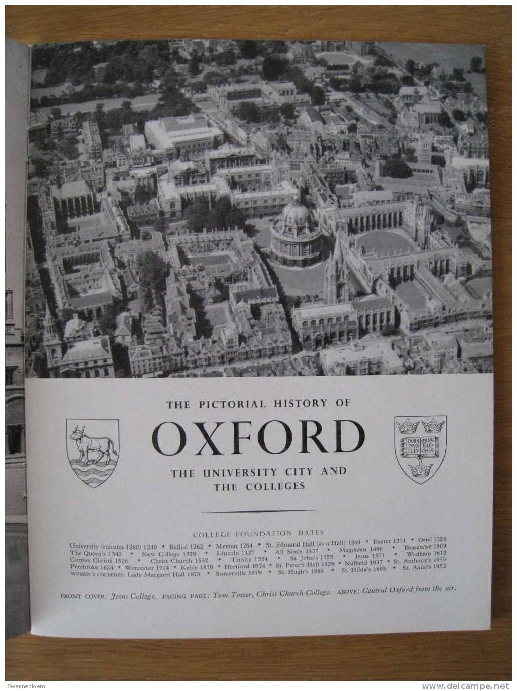 GB.- Book - The Pictorial History Of Oxford- The University City And The Colleges - By J.P. Brooke Little B.A. 3 Scans - Arquitectura /Diseño