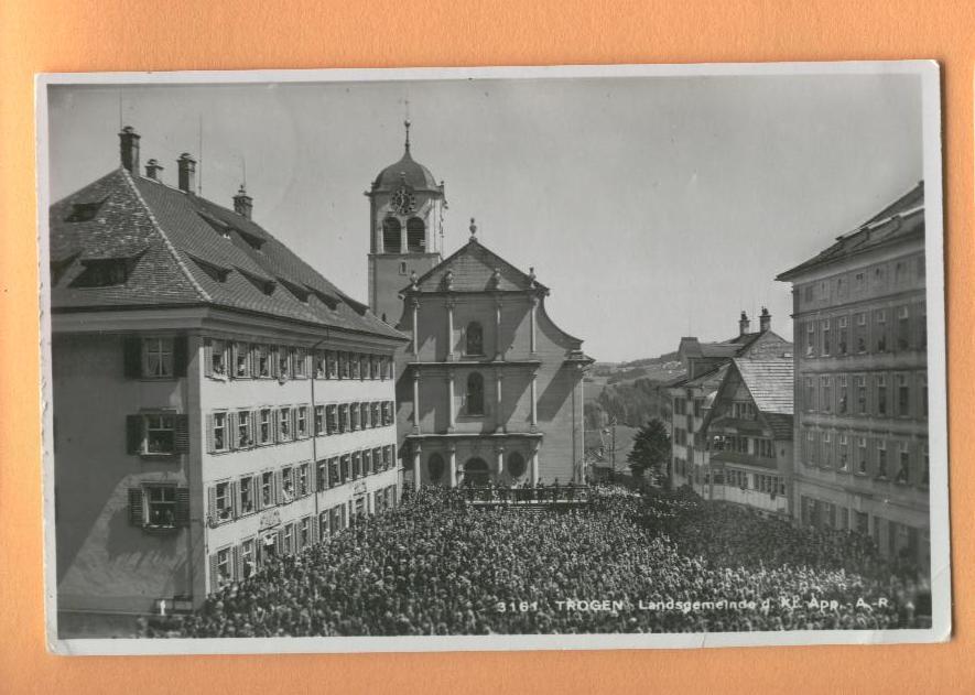 H1226 Trogen Landsgemeinde. ANIME, BELEBT.Cachet Trogen 1936 V. Delsberg. Fischer 3161 - Trogen