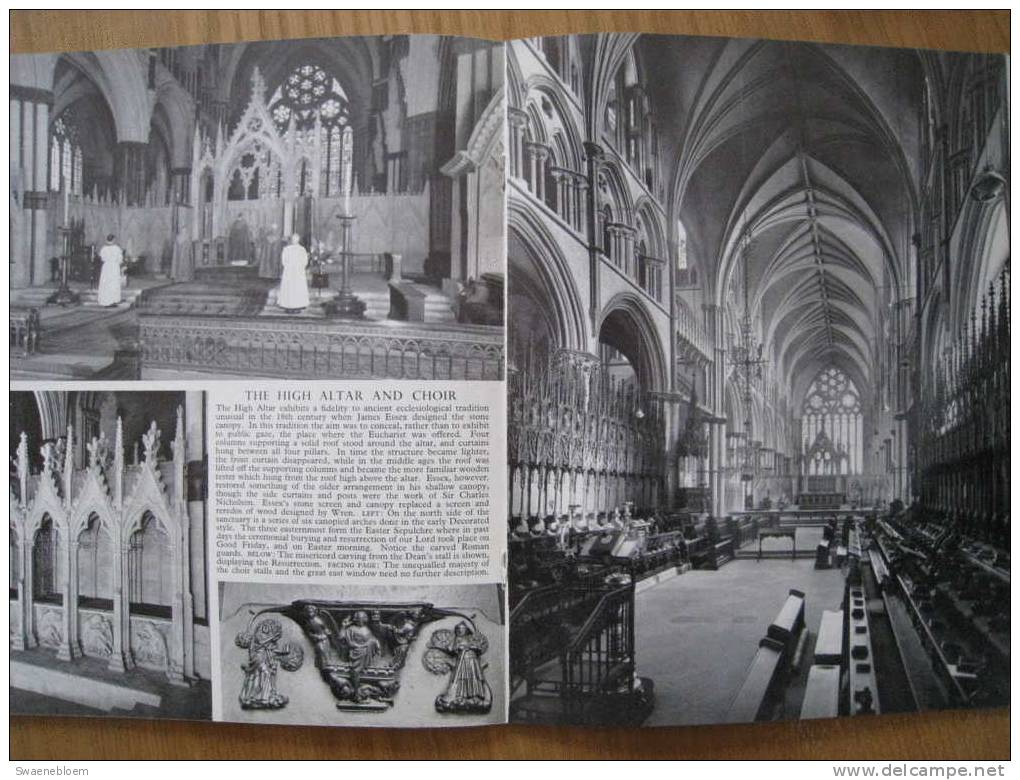 GB.- Book - The Pictorial History Of Lincoln Cathedral - Otherwise Called Lincoln Minster. 3 Scans - Architectuur / Design