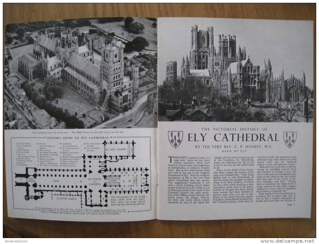 GB.- Book - The Pictorial History Of Ely Cathedral - By The Very Rev. C.P. Hankey, M.A. Dean Of Ely. 3 Scans - Architecture/ Design