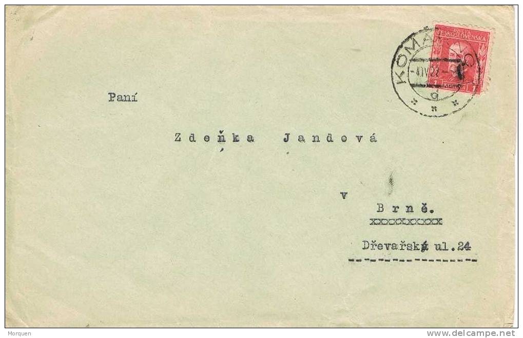 Carta KOMARNO (Checoslovaquia) 1927 - Covers & Documents