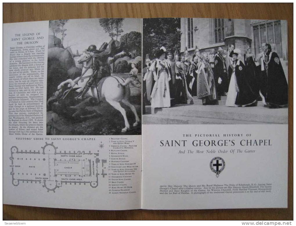 GB.- Book - Windsor - St. George's Chapel - And The History Of The Most Noble Order Of The Garter - Berkshire. 3 Scans - Arquitectura /Diseño