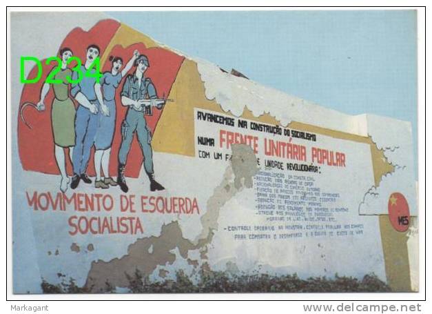 Beja - Pintura Mural Do MES - Movimento Da Esquerda Socialista - Caixa # 8 - Beja