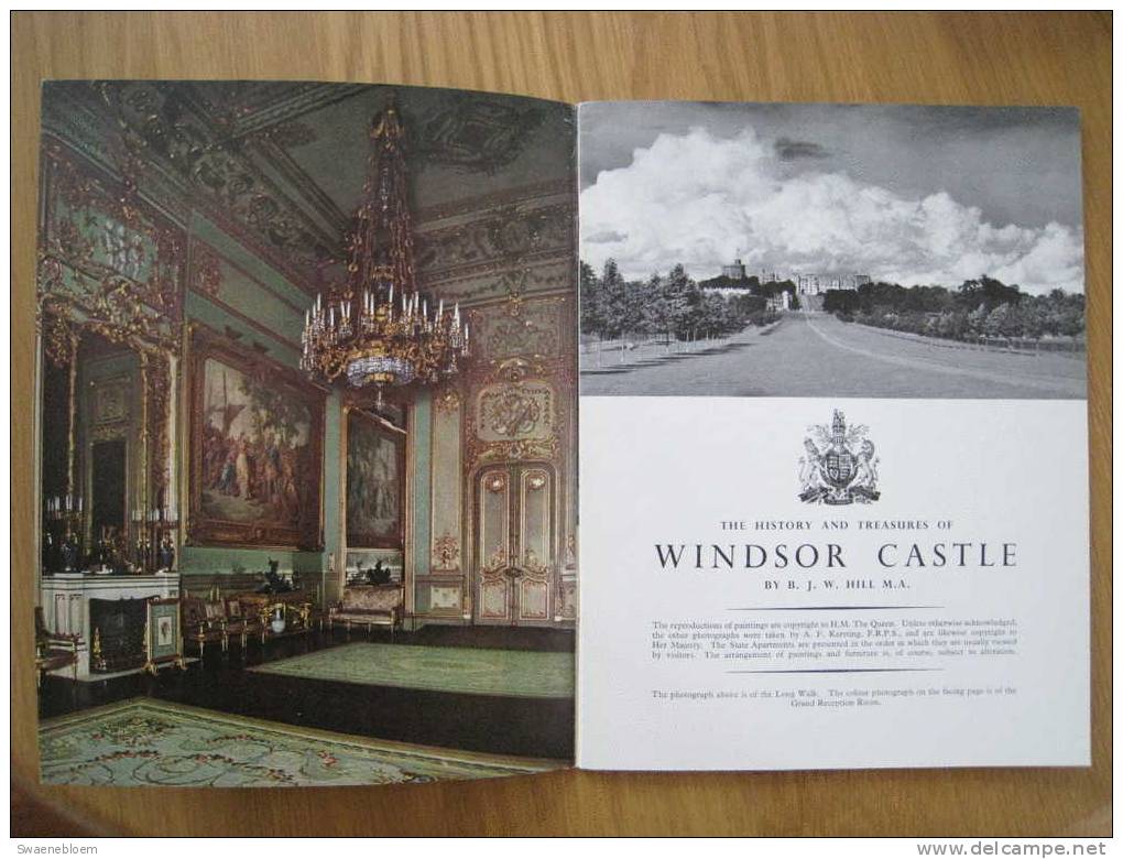 GB.- Book - The History And Treasures Of Windsor Castle - By B.J.W. Hill M.A. 3 Scans - Voyage/ Exploration
