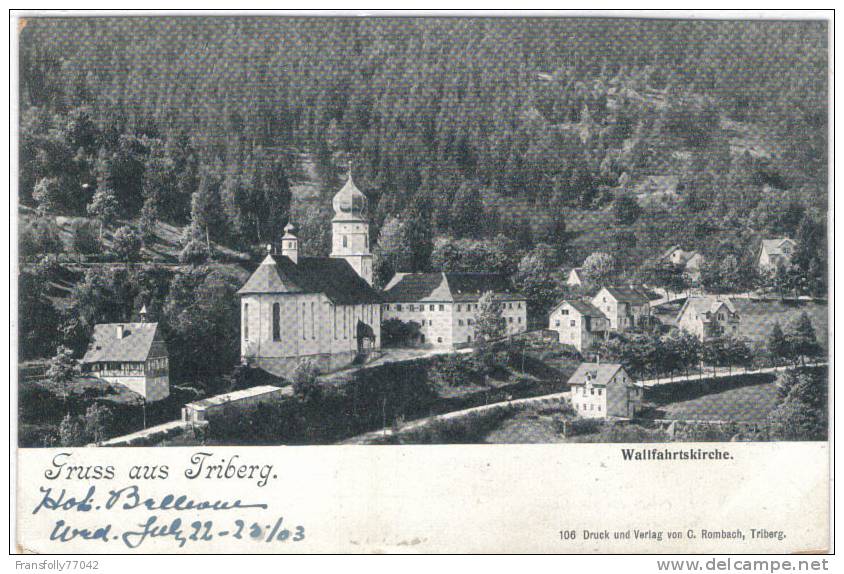 TRIBERG GERMANY Grus Aus Triberg WALLFAHRTSKIRCHE Surrounds 1903 - Triberg