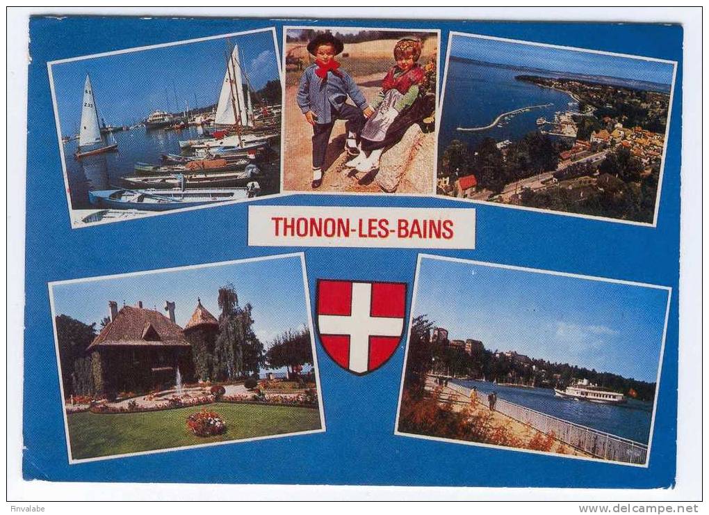 THONON-LES-BAINS Le Port De Rives Jeunes Fiancés Savoyards Le Port De Rives Le Château De Sonnaz Les Quais De Rives - Thonon-les-Bains